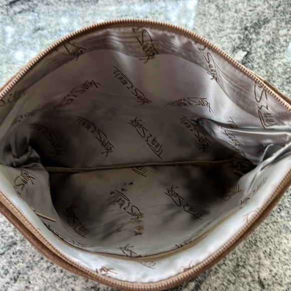 Vintage Ruth Saltz suede clutch y2k designer - Picture 5 of 10